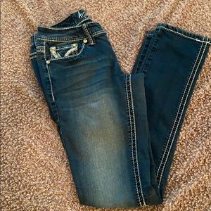 Ariya Jeans Straight Leg with Sequins and Jewels